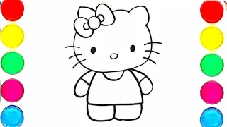 How To Draw A HelloKitty Easy Step By Step || Hellokitty Drawing Easy || #hellokitty #kidslearning