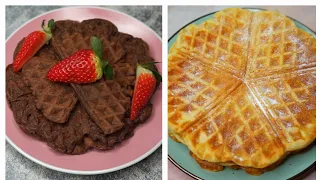 2 Easy Waffle Recipe | Chocolate Waffle Recipe | Vanilla Waffle Recipe