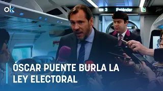 Óscar Puente burla la ley electoral durante el estreno de un nuevo AVE a Galicia