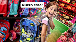 COMPREI TODO O MATERIAL ESCOLAR DA ANINHA!!