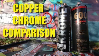 GRAFFITI SPRAY PAINT Comparison Review ~~ 600ml Molotow Vs  600ml Kobra Krome