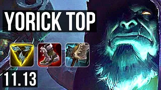 YORICK vs QIYANA (TOP) (DEFEAT) | Rank 3 Yorick, 1400+ games, 1.6M mastery | BR Grandmaster | v11.13