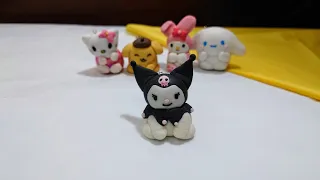 Kuromi, sanrio character, by air dry clay tutorial