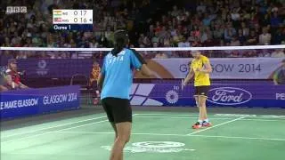 WS Bronze - P.V. Sindhu vs TEE J.Y. - 2014 Commonwealth Games badminton