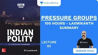 L85: Pressure Groups | 100 Hours - Laxmikanth Summary | UPSC CSE | Sidharth Arora