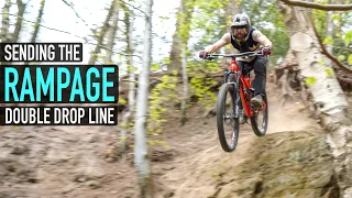 RIDING A RAMPAGE LINE// WOULD YOU RIDE THIS MTB FREE RIDE LINE??