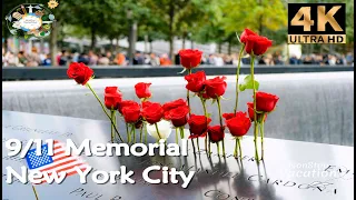 9/11 Memorial and World Trade Center New York City |  Liberty Park NYC - Walk Tour [4K]