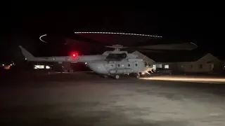 Indian Air Force MI-17 Helicopter Rotor blade tip Lights in dark. #iaf