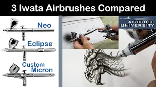 Iwata Neo, Eclipse, and Custom Micron compared, tested, and reviewed.