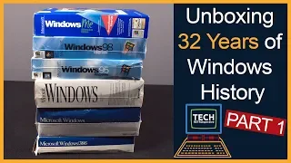 Unboxing 32 Years of Windows History! - Windows 1.0 to Windows Me