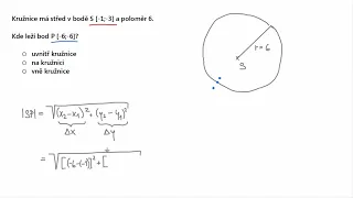 Body na kružnici, uvnitř kružnice a mimo ni | Analytická geometrie | Matematika | Khan Academy