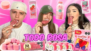 COMIENDO COMIDA ROSA CON CAROL CASTRO Y CESAR PANTOJA | Domelipa