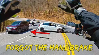 The Car ROLLS Straight INTO the ABYSS | Epic Motorcycle Moments | Ep. 242