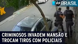 Criminosos invadem mansão e trocam tiros com policiais | SBT Brasil (11/11/22)