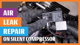 Air leak repair on small silent compressor not reach maximum pressure - Replacement Solenoid Valve