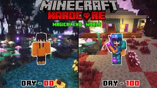 I Survived 100 Days in Magical End Only World in Hardcore Minecraft (Hindi)