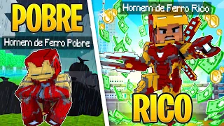 RICO VS POBRE DO HOMEM DE FERRO no MINECRAFT! ​‹‹ P3DRU ››