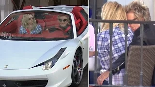 X17 EXCLUSIVE - Rod Stewart Shows PDA And $257K Ferrari In Beverly Hills