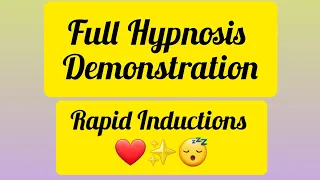 Hypnosis Demonstration Full Breakdown Magical Hypnosis Induction ✨️❤️😴😱