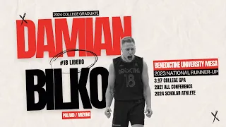2024 College Grad - Libero - #18 Damian Bilko - Poland - AZ - BenU Mesa - Highlights