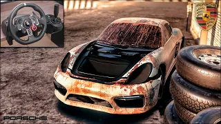 Rebuilding a PORSCHE 718 Cayman GTS - NFS HEAT - LOGITECH G29 Gameplay.