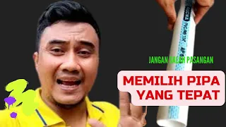 TIPS MEMILIH UKURAN PIPA PVC UNTUK SALURAN AIR SUMUR KE POMPA AIR