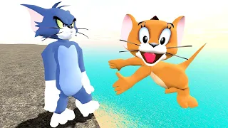 Tom & Jerry: Ragdoll Jumps & Falls (GMOD) Episode 85