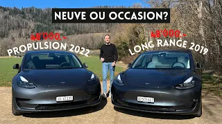 Tesla Model 3 Propulsion neuve ou Long Range d'occasion? Laquelle choisir pour le même prix?