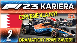 První Závod Kariéry! Červené Vlajky a Risk s Pneu? #2 | F1 23 My Team Kariéra | CZ Let's Play