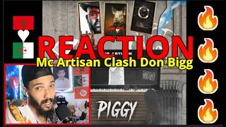 ردة فعل مغربي على كلاش Mc Artisan- Piggy * هاد البيف غادي وكيزيان 😁🔥