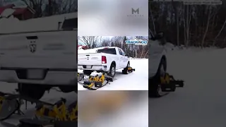 This converts any standard truck or SUV into a snow track machine in minutes.