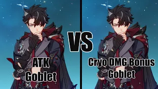 Wriothesley Build ATK VS Cryo DMG Goblet - Genshin impact