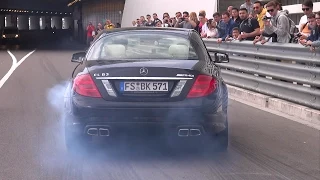 Mercedes-Benz CL63 AMG Burnouts on the road!