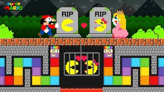 Mario and Peach Missing Pacman vs Numberblocks Snake Calamity | Game Animation