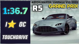 Asphalt 9 Aston Martin Vantage V12  Grand Prix • Round 5 • Touch Drive 1:36.7 • 1⭐ OC  Starting Grid