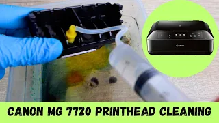 Canon MG 7720 Printhead Cleaning (Not Printing Black or Color Solved!)