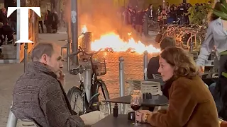 Protest fire doesn't stop Bordeaux diners from drinking wine