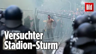 Irre Fußball-Fans blockieren Autobahn