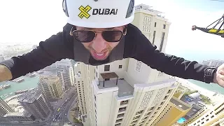 THE CRAZIEST ZIPLINE EVER - *XLINE DUBAI MARINA