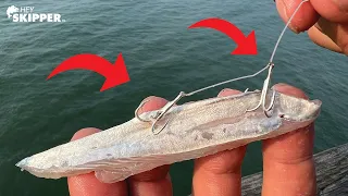 NEVER Lose A Fish Again! NEW Pier Fishing Rigs (Steel Leader + Treble Hooks) CATCH & COOK