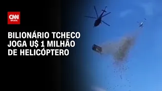 Bilionário tcheco joga 1 milhão de dólares de helicóptero
