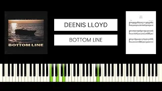 Dennis Lloyd - Bottom Line (BEST PIANO TUTORIAL & COVER)