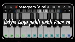 Dekha tenu pehli pehli Baar ve ( Piano Tutorial ) Instagram viral reels