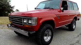 "Stunning Transformation: 1989 FJ62 Toyota Land Cruiser Video in Original Freeborn Red by LCR"