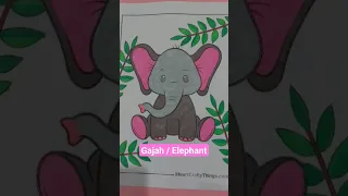 Mewarnai Gajah / Elephant #shorts #mewarnai