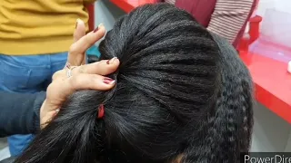 most beautiful party & wedding hairstyle with crumping ,Tikka setting & paf setting/pooja chaudhary