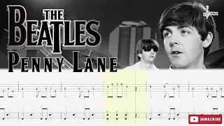 The Beatles - Penny Lane (🔴Bass + Drum Tabs) By Paul McCartney & Ringo Starr #beatles #chamisbass