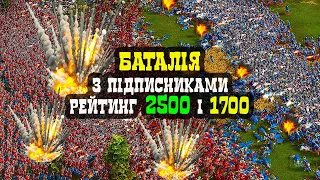 🔴30000 ВІЙСЬК! ЕПІЧНА РЕЙТИНГОВА БАТАЛІЯ (Супротивники 2500 і 1700 Перемог) 2 vs 3 | КОЗАКИ 3