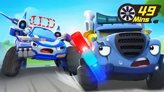 Where is Police Car's Siren？| Police Cartoon | Monster Truck | Kids Songs | BabyBus - Cars World