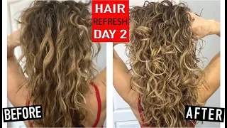 REFRESH ROUTINE FOR CURLY AND WAVY HAIR ~ VOLUME AND FRIZZ TIPS